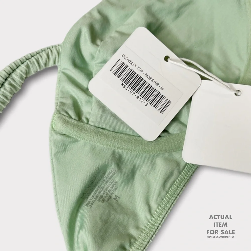 Monday Swimwear Sage Green Ribbed Underwire Bikini Top